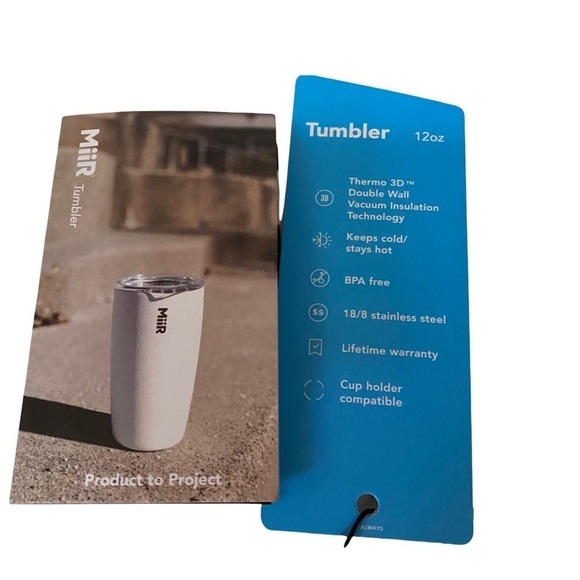 MiiR x Clif VI White Tumbler Vacuum Insulation Cold/Hot 12 oz NWT - Picture 4 of 7